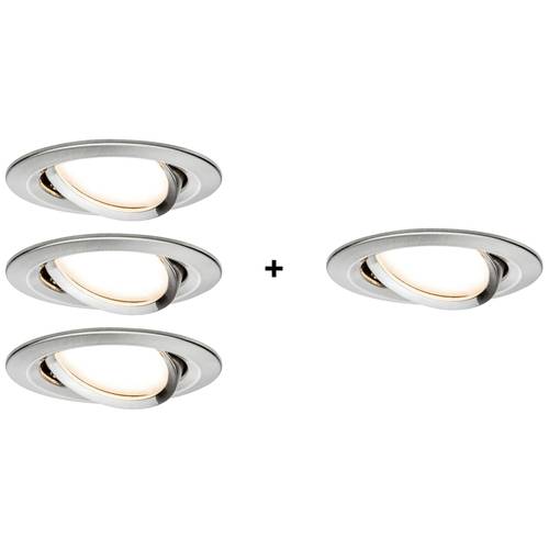 Paulmann 4064161325866 Nova Einbauleuchte 4er Set LED LED 24 W Eisen (gebürstet)