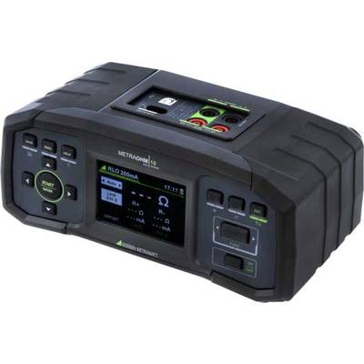 Ein schwarzes, tragbares Elektronikmessgerät mit Display und Bedienelementen. Markenname 'Metrohm' erkennbar. Links liegen Knöpfe für Start und Einstellungen.