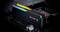 Zwei G.Skill Ripjaws RGB-RAM-Module mit beleuchteten Leisten, installiert in einem Computer-Motherboard, seitlich fotografiert.