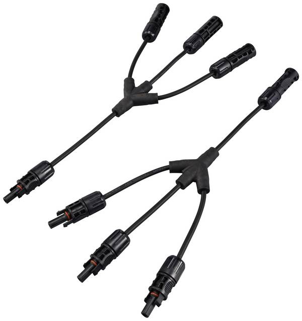 Sygonix SY-6407992 Solaranlagen Anschluss Adapterkabel   Schwarz 36 cm