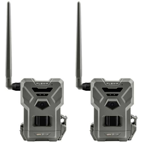 Spypoint FLEX-M Twin Pack Wildkamera 28 Megapixel Tonaufzeichnung, 4G Bildübertragung, GSM-Modul Grau-Grün (matt)