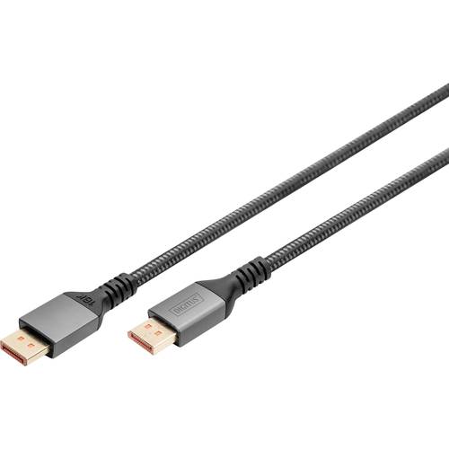 Digitus DisplayPort Anschlusskabel DisplayPort Stecker, DisplayPort Stecker 1 m Schwarz DB-340111-010-S 8K UHD, Aluminiu...