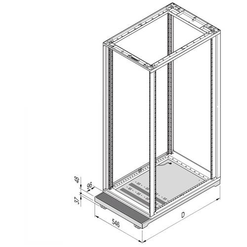 nVent SCHROFF 27230146 19 Zoll Netzwerkschrank-Sockel Grau