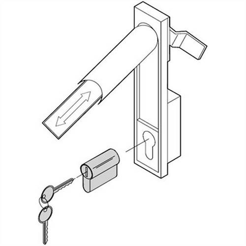 Thumbnail - nVent SCHROFF 60127613 19 Zoll Netzwerkschrank-Türzylinder Mehrfarbig