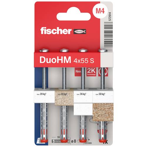 Fischer 572914 DuoHM 4x55 S PH TX Hohlraumdübel 55 mm 4 St.