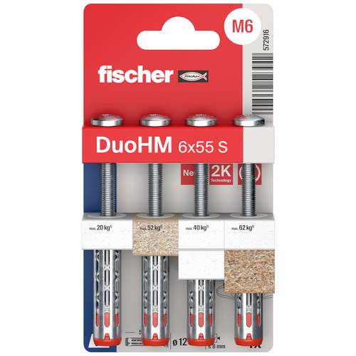Fischer 572916 DuoHM 6x55 S PH TX Hohlraumdübel 55 mm 4 St.