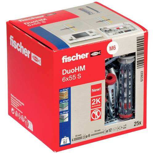 Fischer 572922 DuoHM 6x55 S PH PZ Hohlraumdübel 55 mm 25 St.