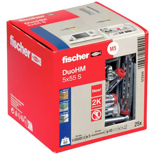 Fischer 572924 DuoHM 5x55 S PH TX Hohlraumdübel 55 mm 25 St.
