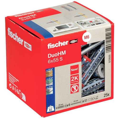 Fischer 572925 DuoHM 6x55 S PH TX Hohlraumdübel 55 mm 25 St.