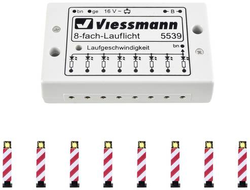 Viessmann Modelltechnik 5040 H0 8er Set Warnbalken mit Blinkschaltung Funktionsmodell
