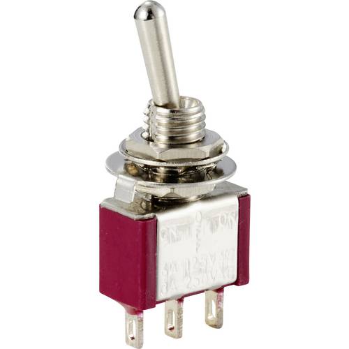 TRU COMPONENTS TC-12819604 Kippschalter 125 V/AC, 250 V/AC 6 A 1 x Ein/Aus/Ein rastend 1 St.
