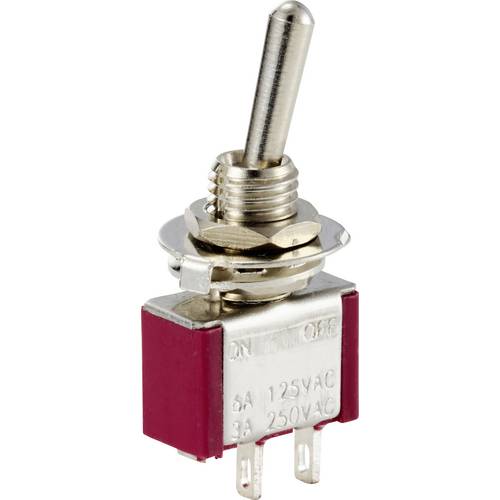 TRU COMPONENTS TC-12819608 Kippschalter 125 V/AC, 250 V/AC 6 A 1 x Aus/(Ein) tastend 1 St.