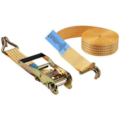 TOOLCRAFT TO-9614757 Zweiteiliger Spanngurt Zugkraft LC Niederzurren (einzeln/direkt)=2000 daN (L x B) 6000 mm x 50 mm R...