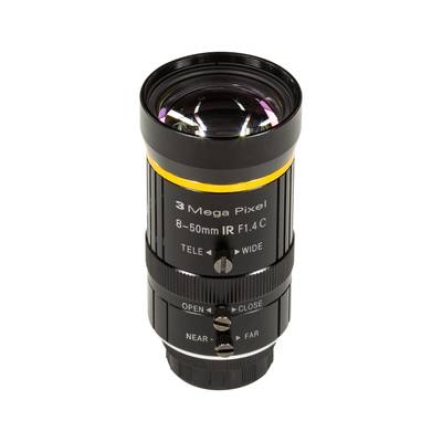 Objektiv für Überwachungskamera, 3 Megapixel, Brennweite 8-50mm, IR-Funktion, manueller Fokus und Blendeinstellung.