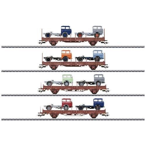 Märklin 46406 H0 4er-Set Rungenwagen Ks 3300/Ks 3301 der DR