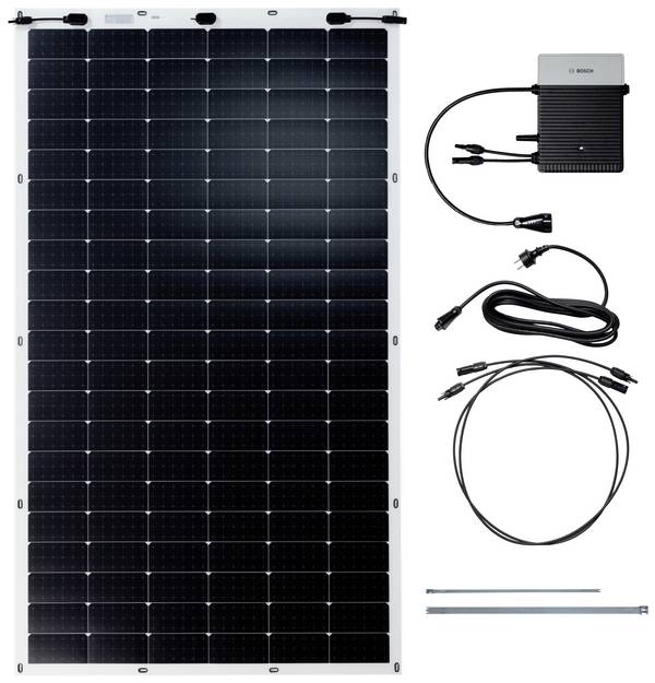 Bosch Home Comfort Solar 4000 P 7733703073 Solar-Set 300 Wp inkl. Anschlusskabel, inkl. Wechselrichter
