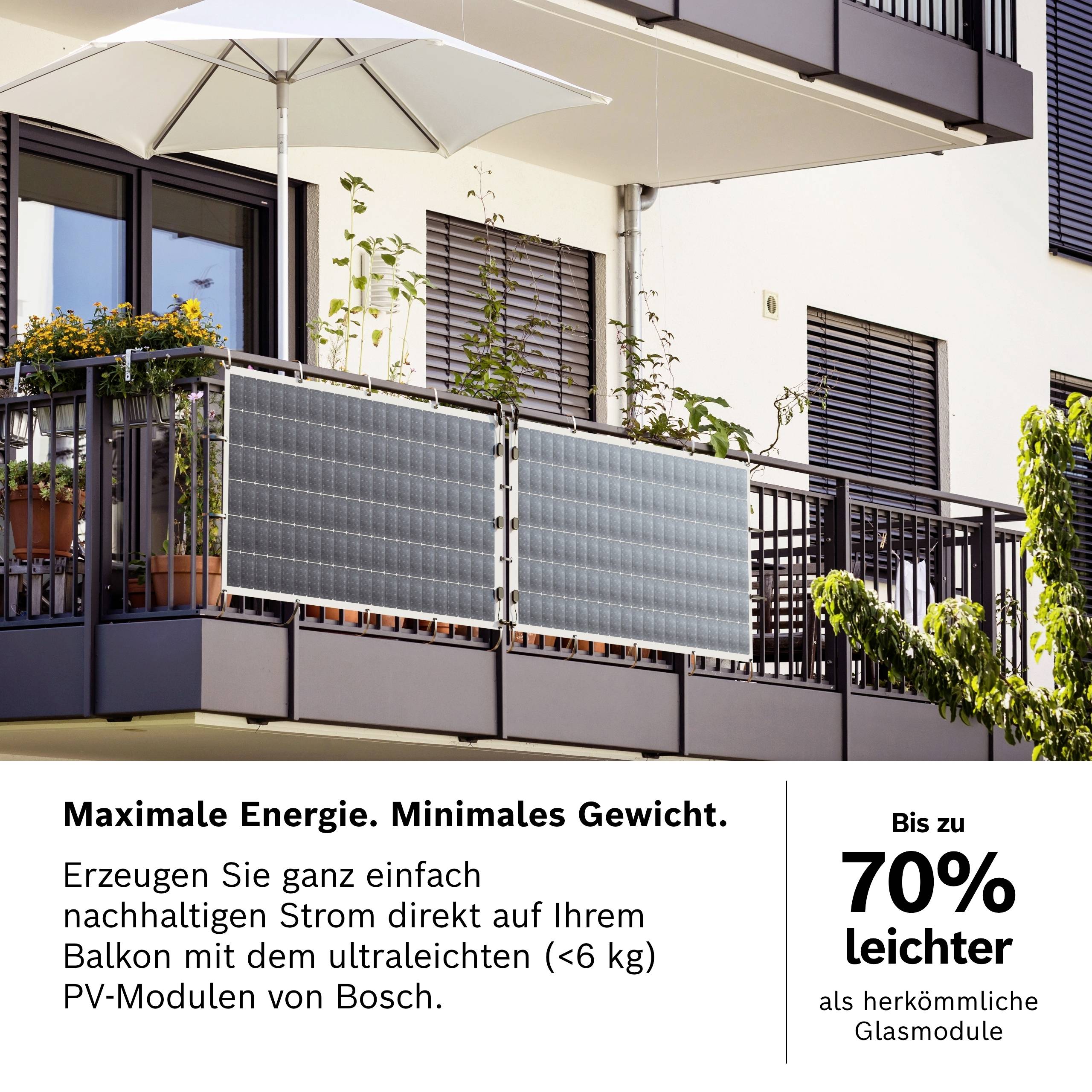 Bosch Home Comfort Solar 4000 P 7733703075 Solar-Set 600 Wp inkl. Anschlusskabel, inkl. Wechselrichter-2