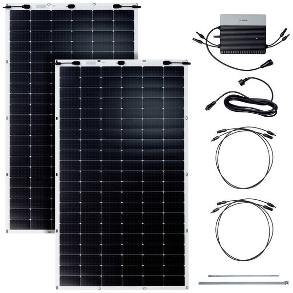 Bosch Home Comfort Solar 4000 P 7733703075 Solar-Set 600 Wp inkl. Anschlusskabel, inkl. Wechselrichter