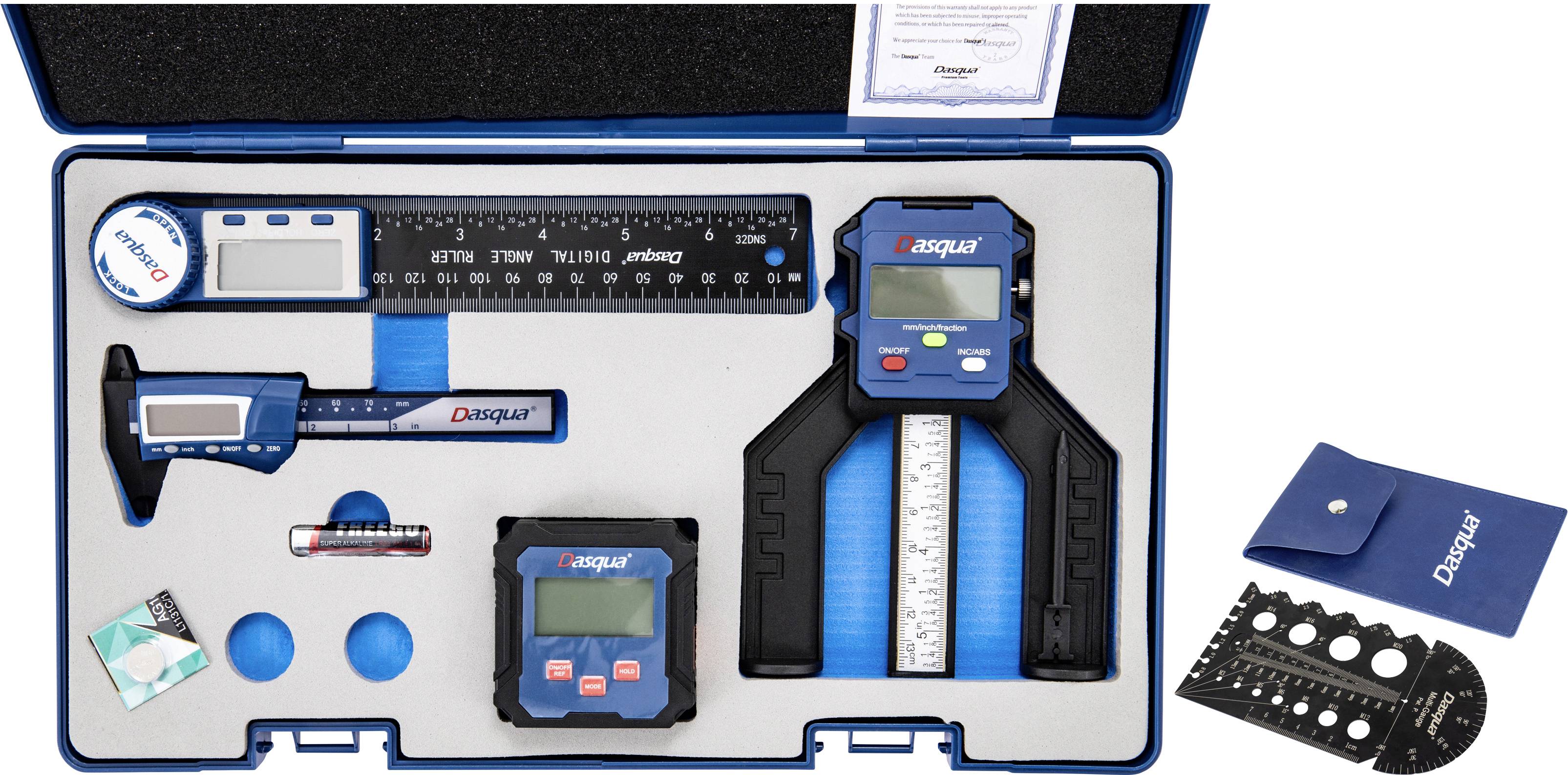 Dasqua 8300-0095 + 8511-0060 Messwerkzeug-Set 4teilig