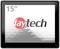 Ein Bildschirm mit dem Text '15"' und dem Logo 'faytech' auf grauem geometrischem Hintergrund.