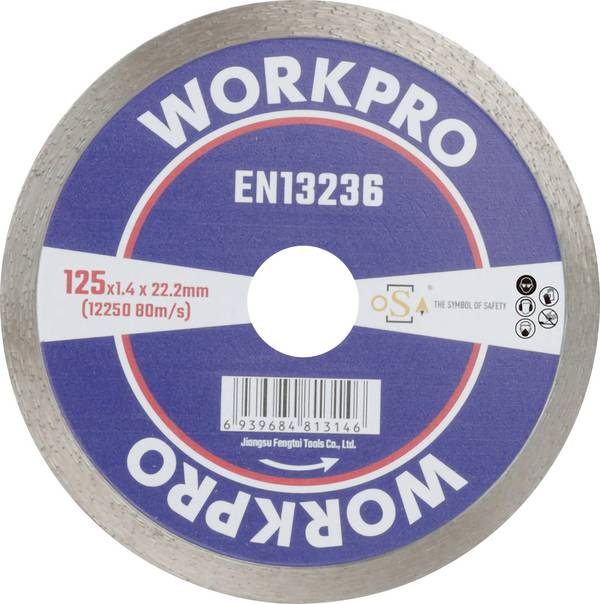 WorkPro  GSOSCR-2 Diamanttrennscheibe 125 mm 1 St. Keramik, Porzellan, Marmor, Mauerwerk, Glas, Kalkstein, Granit, Naturstein, Sandstein