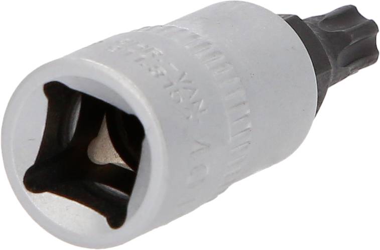 Schraubendreheraufsatz mit Torx-Profil, geeignet für präzises Arbeiten in Technik und Handwerk. Hergestellt aus robustem Metall.