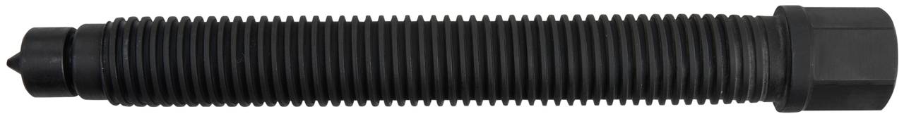 Schwarz geriffeltes Rohr mit beidseitigen Verschlusskappen, häufig als flexibles Verbindungselement in mechanischen Systemen verwendet.