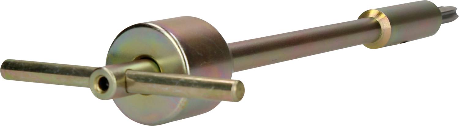 Werkzeug zur Bearbeitung von Kupfer- und Aluminiumrohren, bestehend aus zylindrischem Körper und T-Griff für manuelle Bedienung.