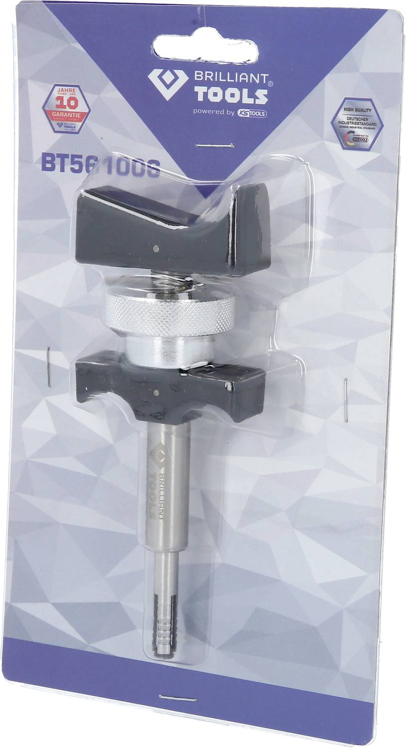 Verpackung eines Brilliant Tools Ausbeulsystems BT561005. Zeigt das Werkzeug, das zur Beseitigung von Dellen in Fahrzeugen verwendet wird.