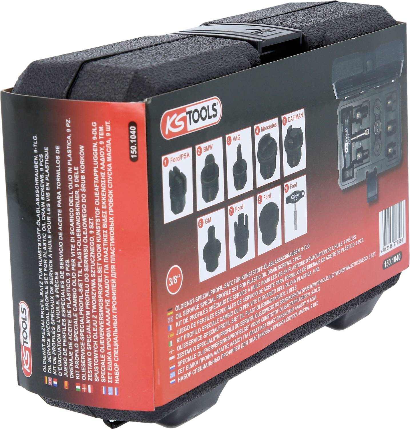 'KS Tools Spezial-Steckschlüsselsatz (6-tlg.) mit Adapter. Geeignet für Rad-Muttern bei Ford, PSA, BMW, VW, Opel, Mercedes, Fiat.'