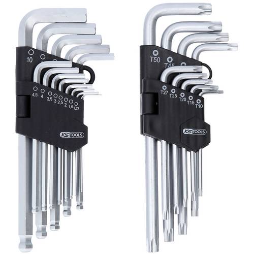 KS Tools 151.4000 TX Winkelschraubendreher-Set 1.27 mm, 1.5 mm, 2 mm, 2.5 mm, 3 mm, 3.5 mm, 4 mm, 4.5 mm, 5 mm, 6 mm, 7 ...