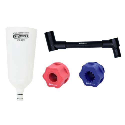 Thumbnail - KS Tools 150.9155 Öl-Einfülltrichter-Satz mit drehbarem Winkelarm für VAG, 4-tlg
