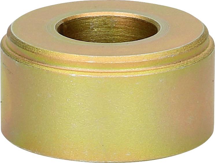 Ein zylindrisches, metallisch glänzendes Bauteil mit einer zentralen Öffnung. Mögliche Verwendung in Maschinen oder technischen Anwendungen.