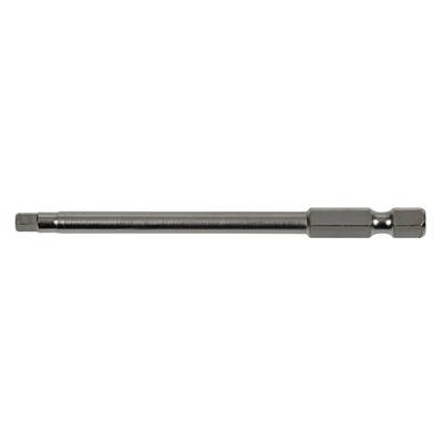 Ein metallischer Bohrer- oder Schrauberbit-Verlängerungsaufsatz mit sechseckiger Halterung, geeignet für den Einsatz mit Elektrowerkzeugen.