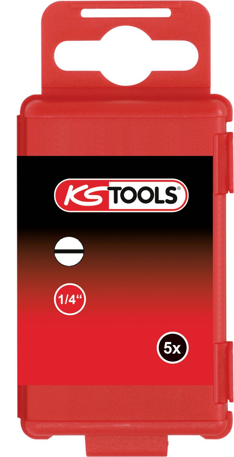 KS Tools 911.8408 Schlitz-Bit 5.5 mm Spezialstahl E 6.3 5 St.
