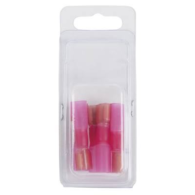 Verpackung mit mehreren roten Kabelverbindern in einem durchsichtigen Blister.