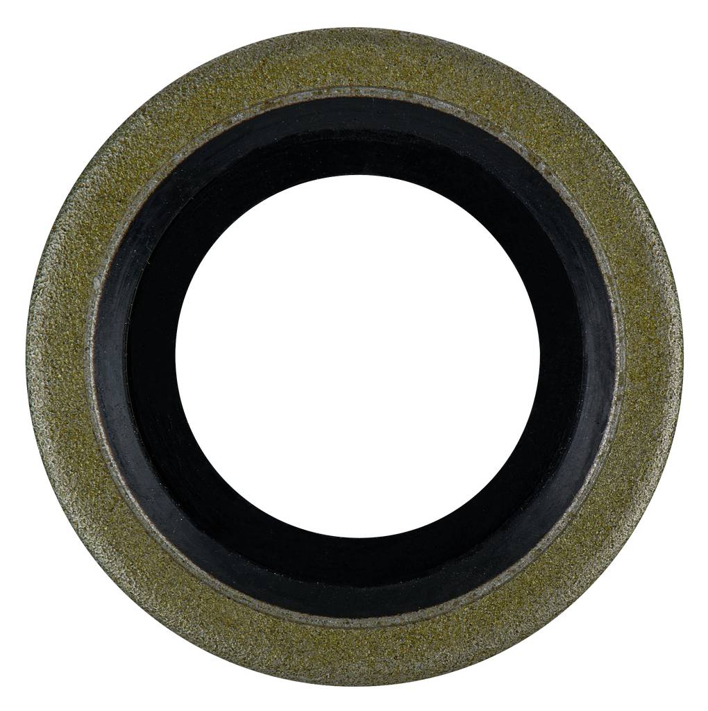 Rundes, metallisches Objekt mit einem dunklen Innenkreis, ähnlich einem Dichtungsring.