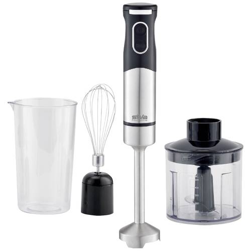 Thumbnail - Silva Homeline SMS 6502 Stabmixer 700 W mit Messbecher, mit Zerkleinereraufsatz, Schneebesenaufsatz Edelstahl, Schwarz