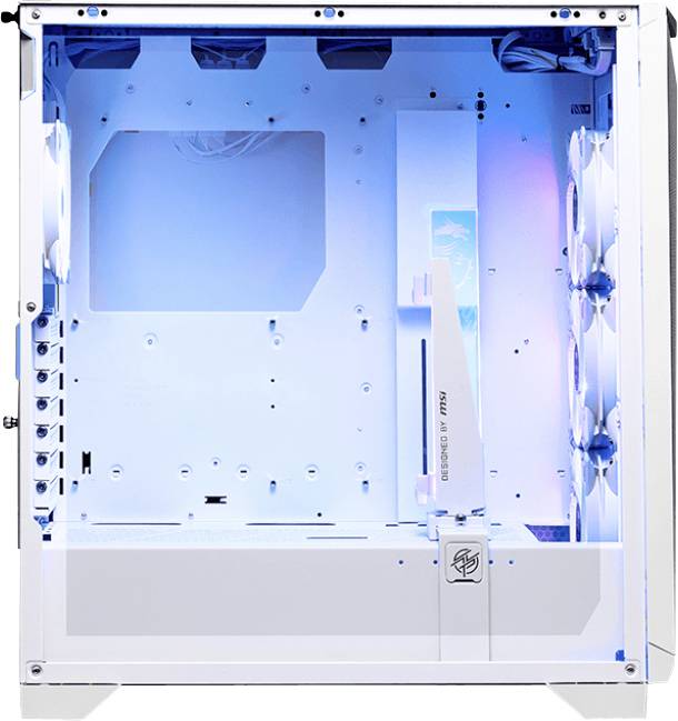 MSI MPG GUNGNIR 300R AIRFLOW Midi-Tower PC-Gehäuse Weiß 3 Vorinstallierte LED Lüfter, 1 Vorinstallierter LED Lüfter, Sei