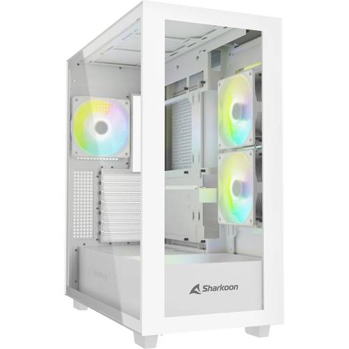 Thumbnail - Sharkoon Rebel C60 RGB White Midi-Tower PC-Gehäuse Weiß 2 vorinstallierte Lüfter, 1 vorinstallierter Lüfter, Staubfilter...