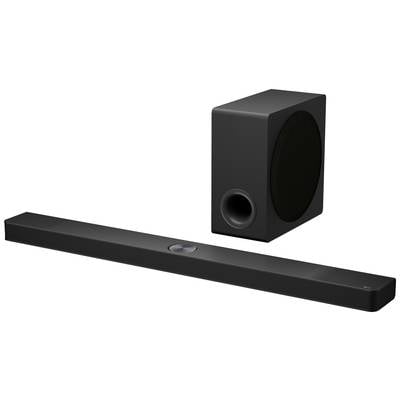 LG Electronics DS90TY.DDEULLK Soundbar Schwarz inkl. kabellosem Subwoofer, Dolby Atmos®, High-Resolution Audio, Wandbefe