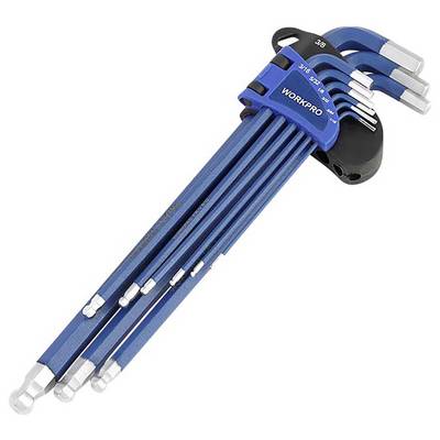 WorkPro Außen-Sechskant, Kugelkopf Schraubendreher-Set 1.5 mm, 2 mm, 2.5 mm, 3 mm, 4 mm, 5 mm, 6 mm, 8 mm, 10 mm 1.5 mm,