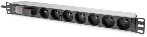 Digitus DN-95407-FR 19 Zoll  Netzwerkschrank-Steckdosenleiste  1 HE   Geeignet für Schranktiefe: ab 300 mm Aluminium, Aluminium (eloxiert), Schwarz, Schwarz (matt), Schwarz-Silber, Schwarz/Silber