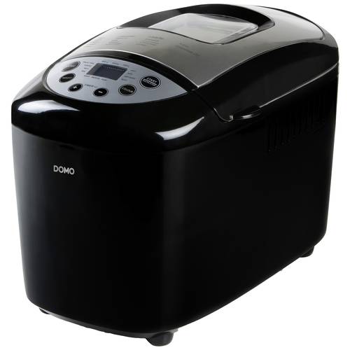 DOMO B3977 Brotbackautomat mit Display, Antihaftbeschichtung, Timerfunktion, mit Messbecher 1500 g Schwarz