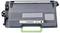 Ein grauer Toner für Drucker mit der Aufschrift 'TN-3600XXL', CE-Kennzeichnung und Recycling-Symbol, geeignet als Ersatzteil.