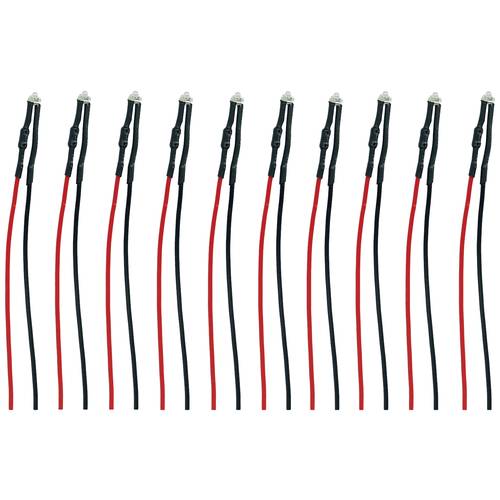 Thumbnail - TAMS Elektronik 81-30155-10-C LED mit Anschlussdrähten Orange, Transluzent 10 St.