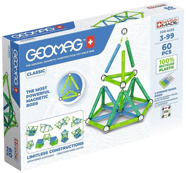 Geomag CLASSIC 272 GREEN Line - 60pcs Bauteilset Constructor Anzahl Teile: 60  Altersklasse: ab 3 Jahre