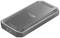 Externe Festplatte von SanDisk Professional, grau, rechteckige Form, mit USB-C-Anschluss an einer Seite.