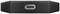 Schwarzes Gerät mit USB-C-Anschluss in der Mitte auf weißem Hintergrund.