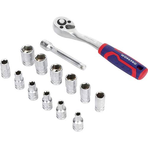 WorkPro Steckschlüsseleinsatz-Set metrisch 14teilig WP202584